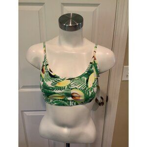 Mott50 Green Avocado Swim Suit Bikini Top UPF 50+, Size Small, NWT!